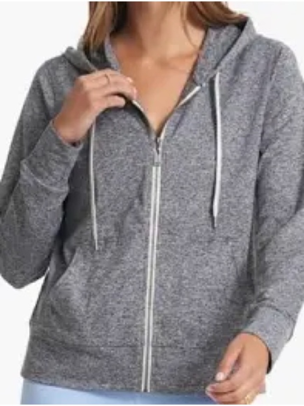 Vuori Halo Performance 2.0 Full Zip Hoodie Heather Gray Medium